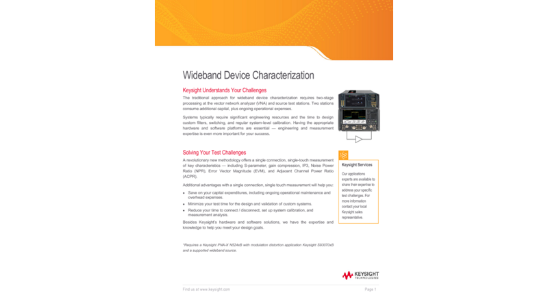 Wideband Device Characterization
